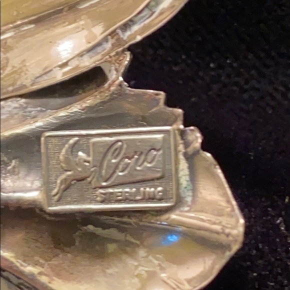 Coro sterling Calla lily brooch Vintage - Picture 4 of 5